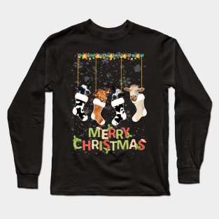 holiday spirit with this funny Christmas cow Long Sleeve T-Shirt